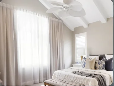 Inverted box pleat curtains